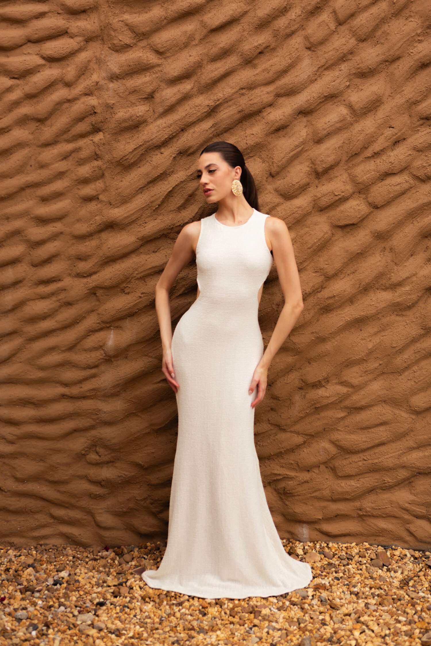 VESTIDO REGATA LONGO - OFF WHITE